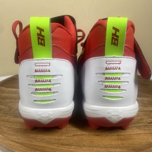 Under Armour Harper 6 Mid Mens White‎ And Red Size 13 Baseball Cleats main image 6